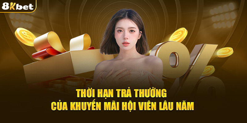 Thời hạn trả thưởng của khuyến mãi hội viên lâu năm